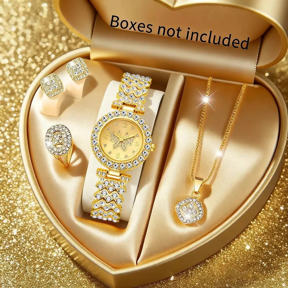 Set Julieta Mariposa – Reloj y Joyas (5 piezas)