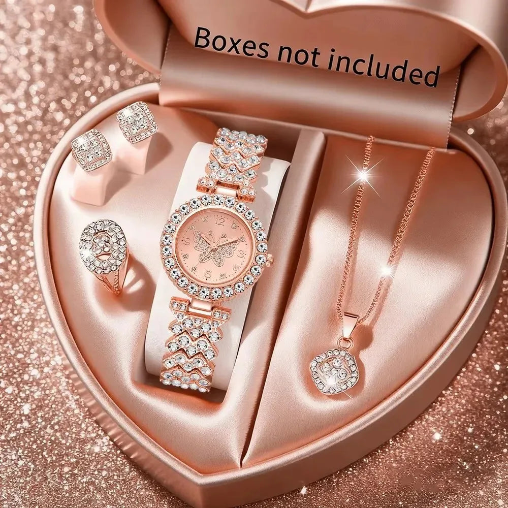 Set Julieta Mariposa – Reloj y Joyas (5 piezas)