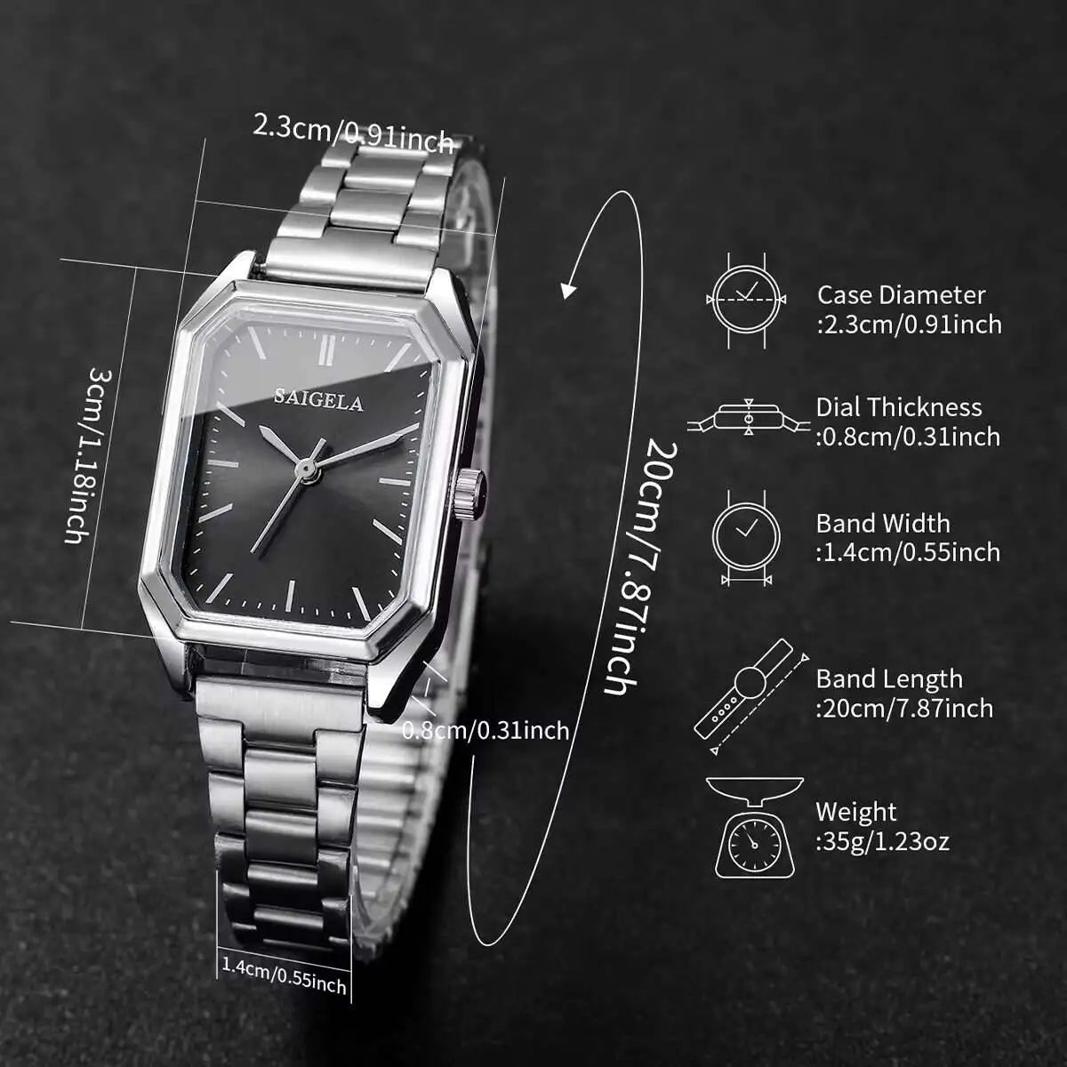 Reloj Paloma Rectangular