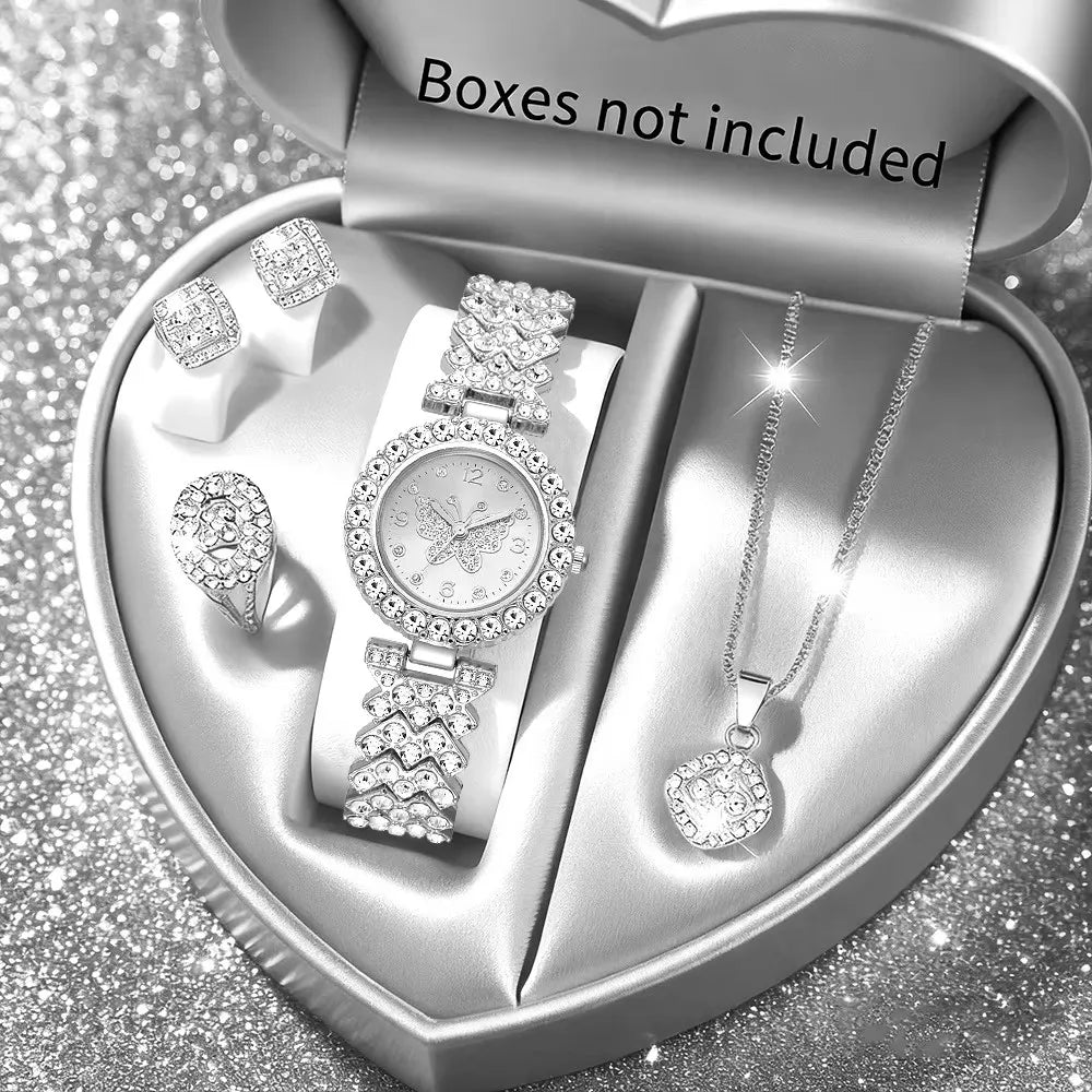 Set Julieta Mariposa – Reloj y Joyas (5 piezas)