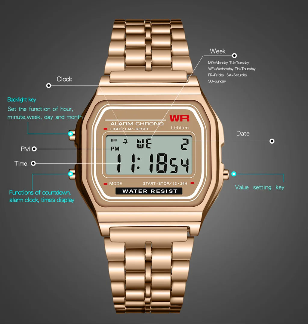 Reloj Digital Retro Palermo